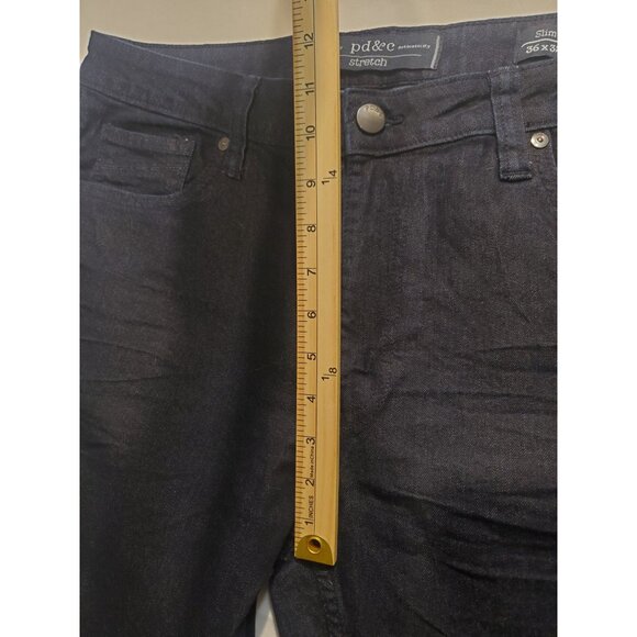 Paper Denim & Cloth Stretch Dark Blue Mens Jeans Size 36x32 Slim - Picture 8 of 10